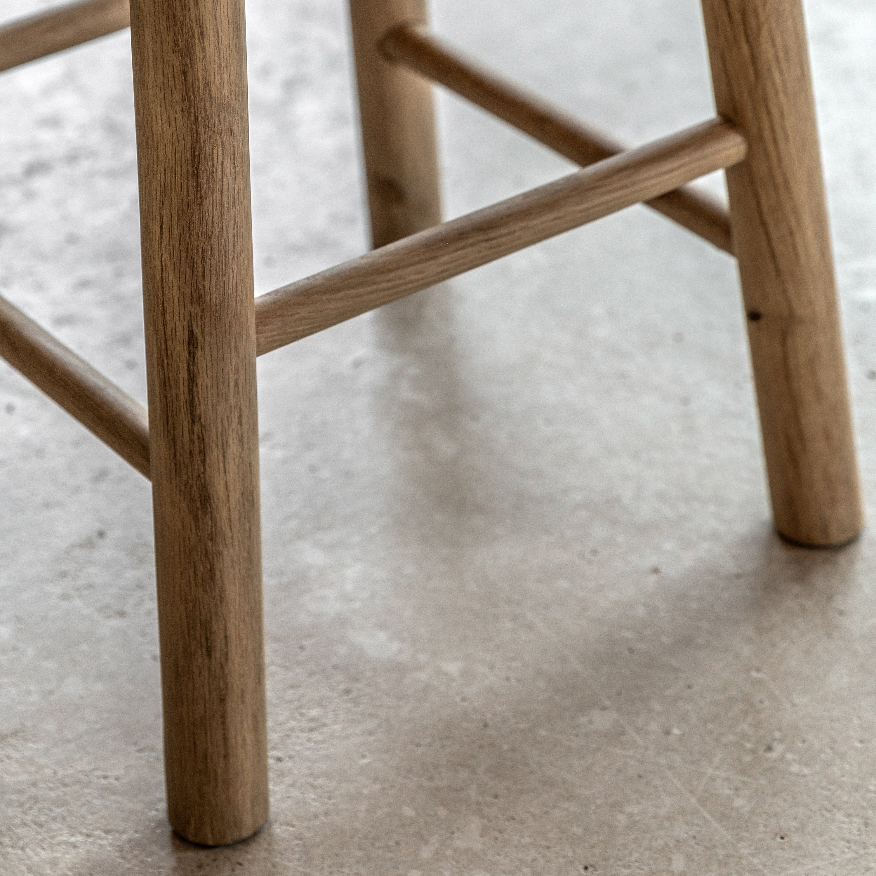 Laceby Natural Oak Wood Bar Stool
